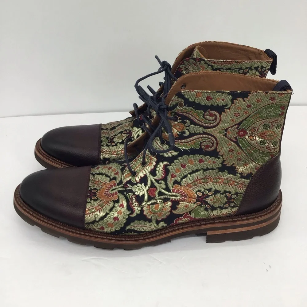 TAFT Men’s NWOT Jack Boot Kashmir Pattern Made in Spain Size EU 44.5 - US 11.5